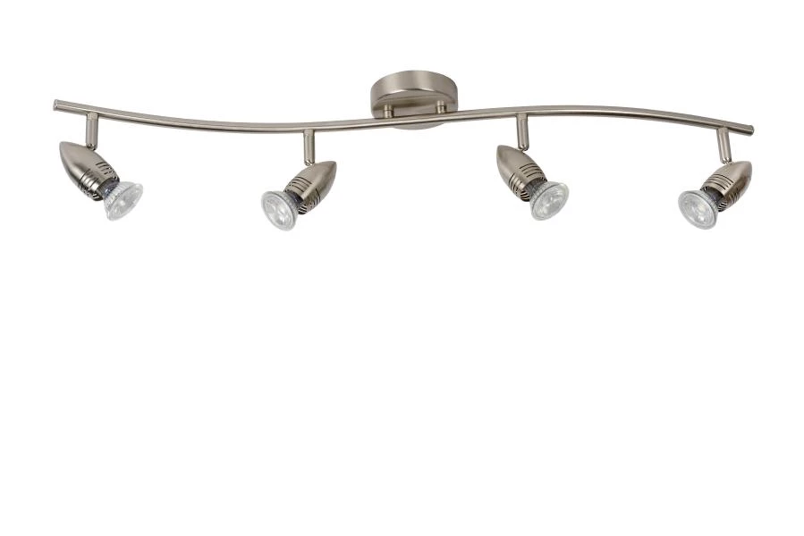 Lucide CARO-LED - Ceiling spotlight - LED - GU10 - 4x5W 2700K - Satin Chrome - off